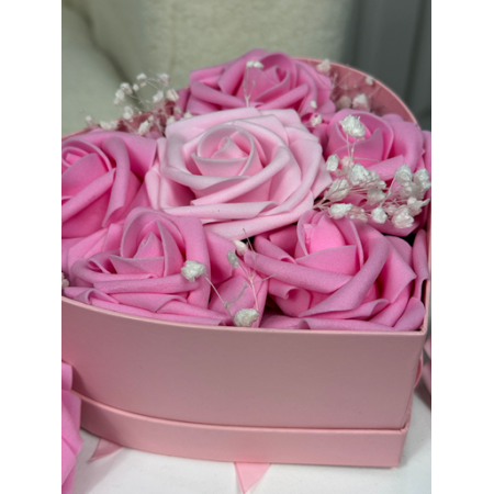 Flowerbox serce rożowe
